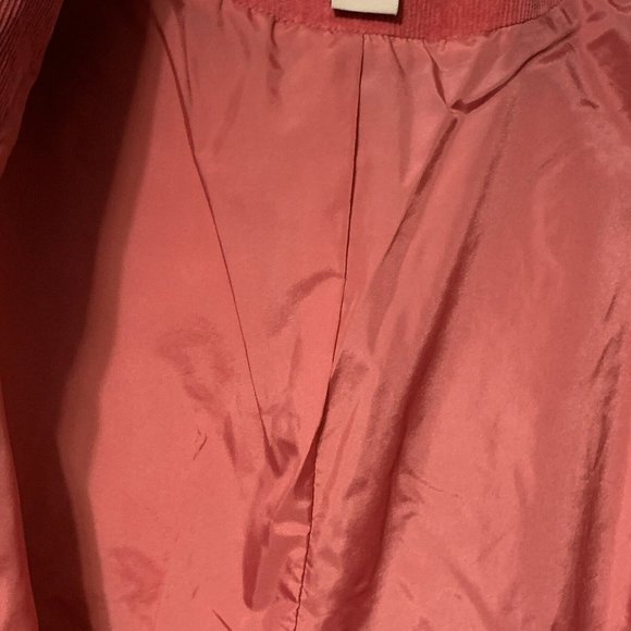 L.L. Bean Women's Corduroy Pink Coral Nylon Button Blazer With Pockets Size 18P - Picture 5 of 5